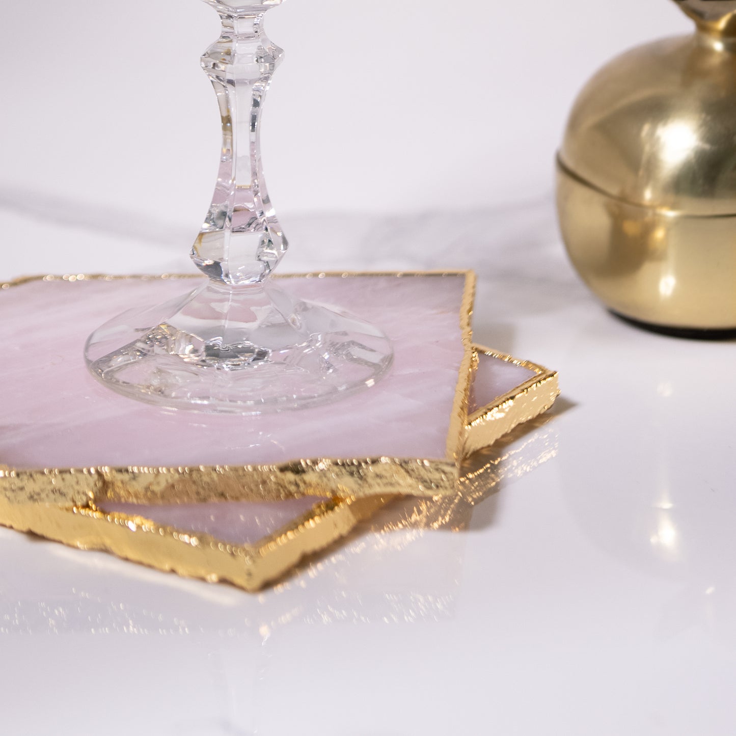 ROSE QUARTZ COASTERS