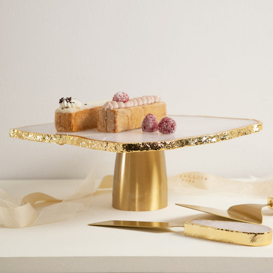 ROSE QUARTZ CAKE STAND