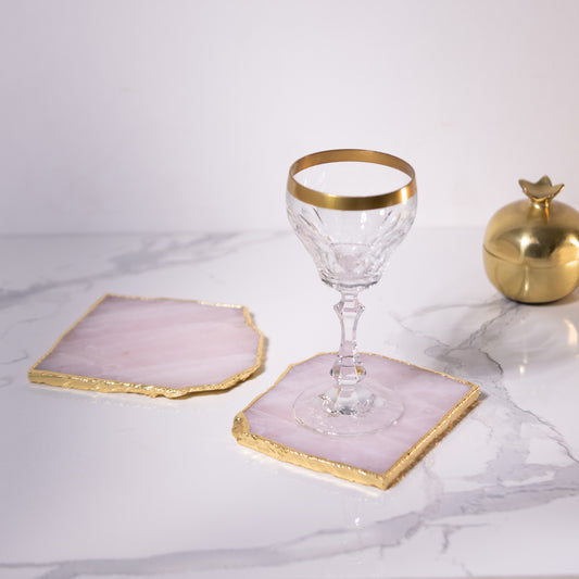 ROSE QUARTZ COASTERS